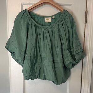 Anthropologie Teal Blouse